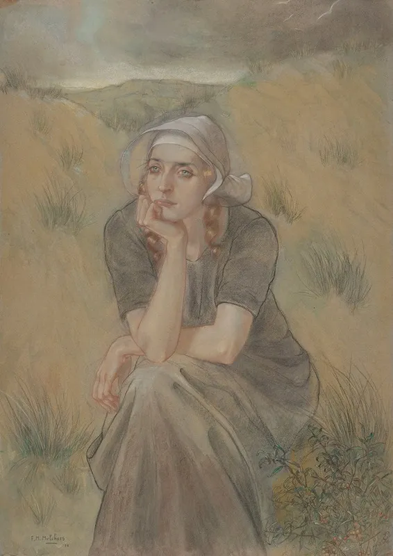 Young Girl 7 Wall Art by Franz Melchers - High-Resolution Digital Print