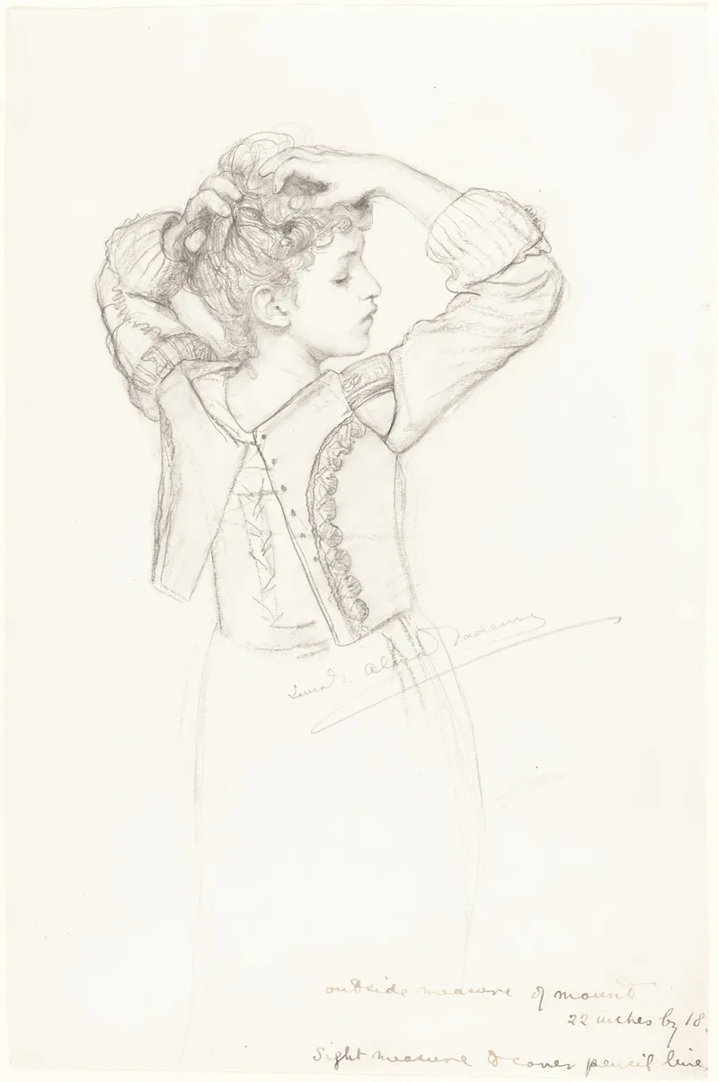 Young Girl Dressing Wall Art by Laura Theresa Alma-Tadema - High-Resolution Digital Print