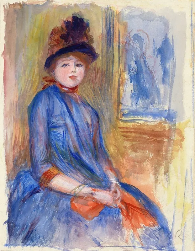 Young Girl In A Blue Dress