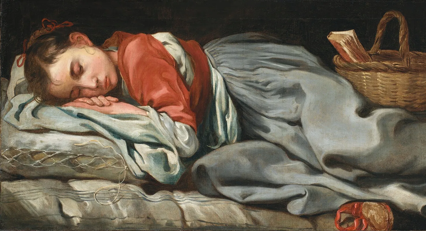 Young Girl Sleeping Wall Art by Bernhard Keil - High-Resolution Digital Print