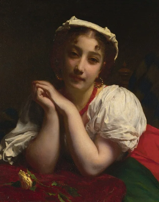 Young Italian Woman Wall Art by Etienne Adolphe Piot - High-Resolution Digital Print