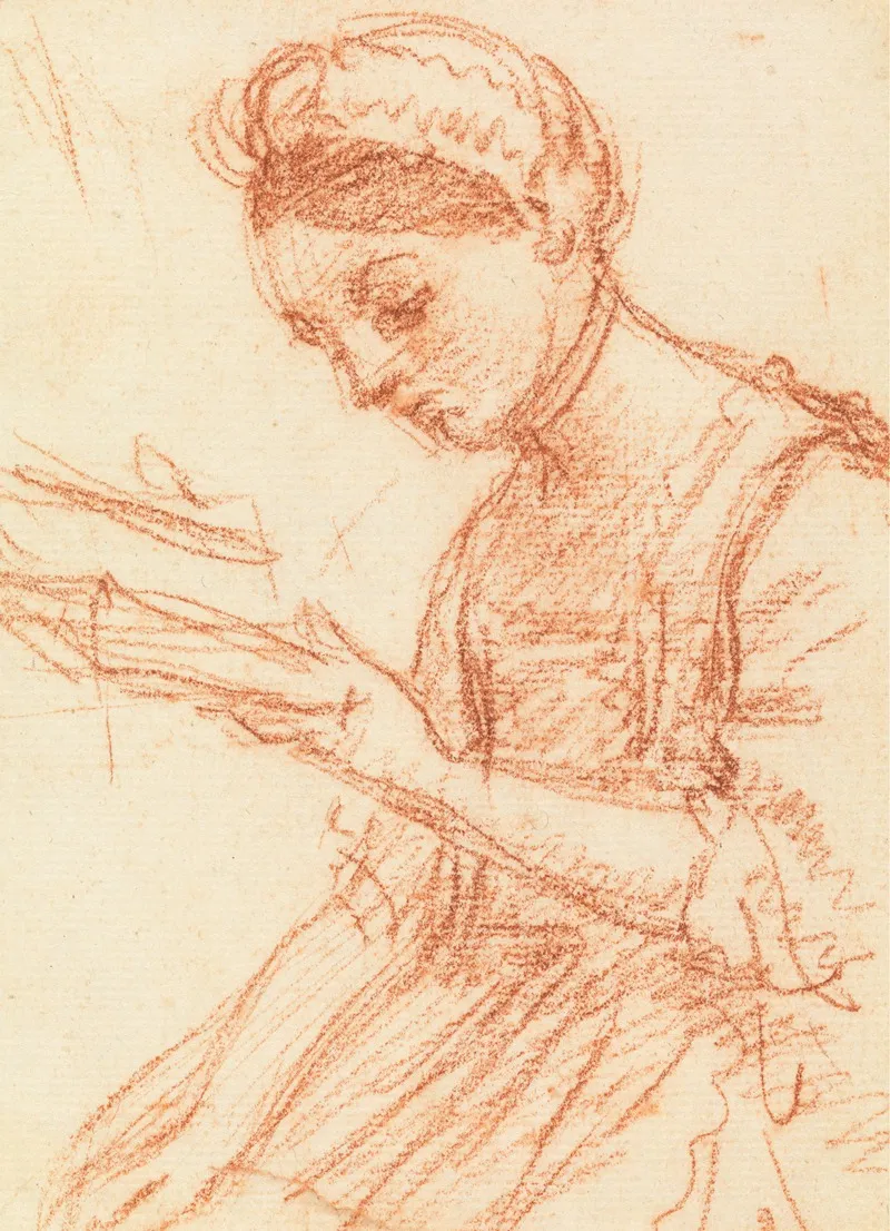 Young Lady With A Book Wall Art by William Hoare - High-Resolution Digital Print