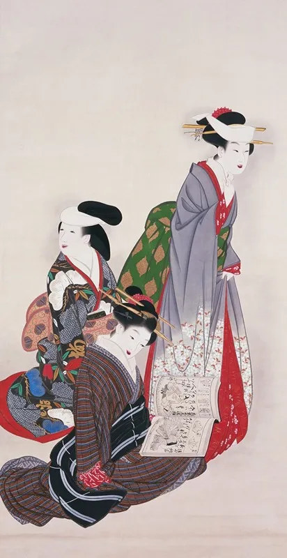 Young Maidens Wall Art by Yamaguchi Soken - High-Resolution Digital Print