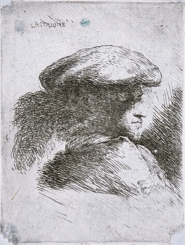 Young Man In Profile Facing Right