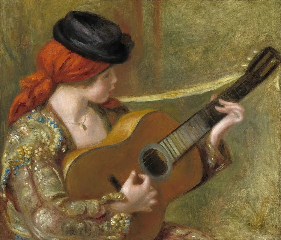 Young Spanish Woman With A Guitar
