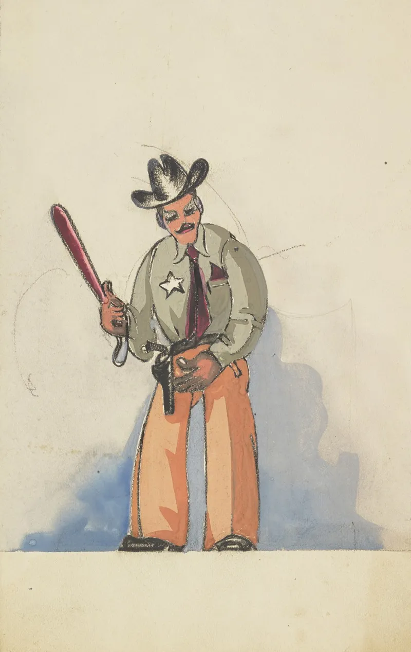 Young Tramps Sheriff Wall Art by Walter Walden - High-Resolution Digital Print