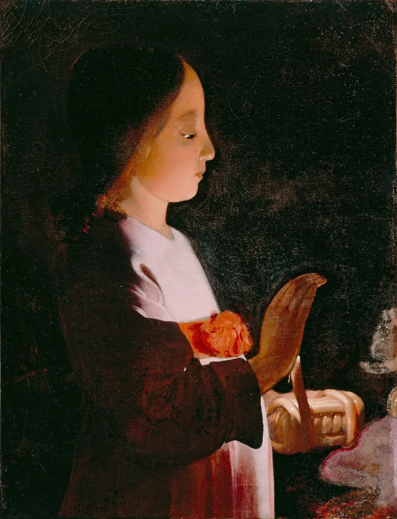 Young Virgin Mary Wall Art by Georges de La Tour - High-Resolution Digital Print