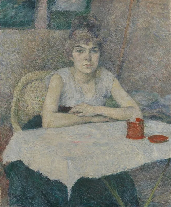 Young Woman At A Table Poudre De Riz Wall Art by Henri de Toulouse-Lautrec - High-Resolution Digital Print