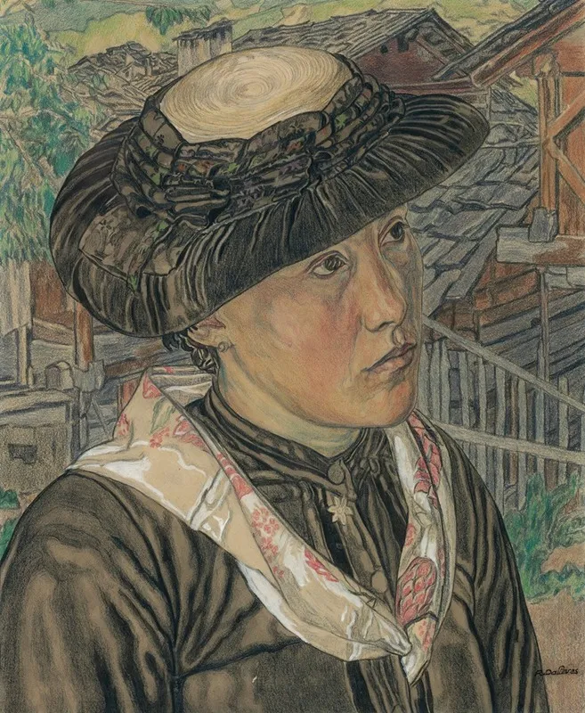 Young Woman From The Valais Wall Art by Raphy Dallèves - High-Resolution Digital Print