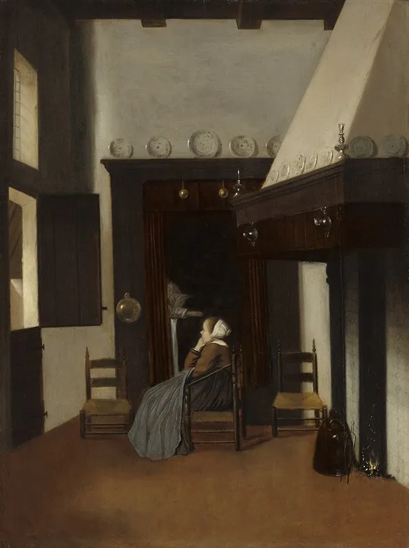 Young Woman In An Interior Wall Art by Jacob Vrel - High-Resolution Digital Print