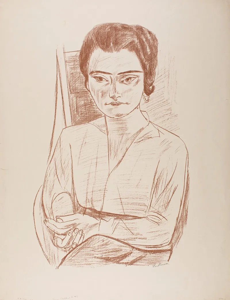 Young Woman Portrait Of Naila Frau H M Wall Art by Max Beckmann - High-Resolution Digital Print