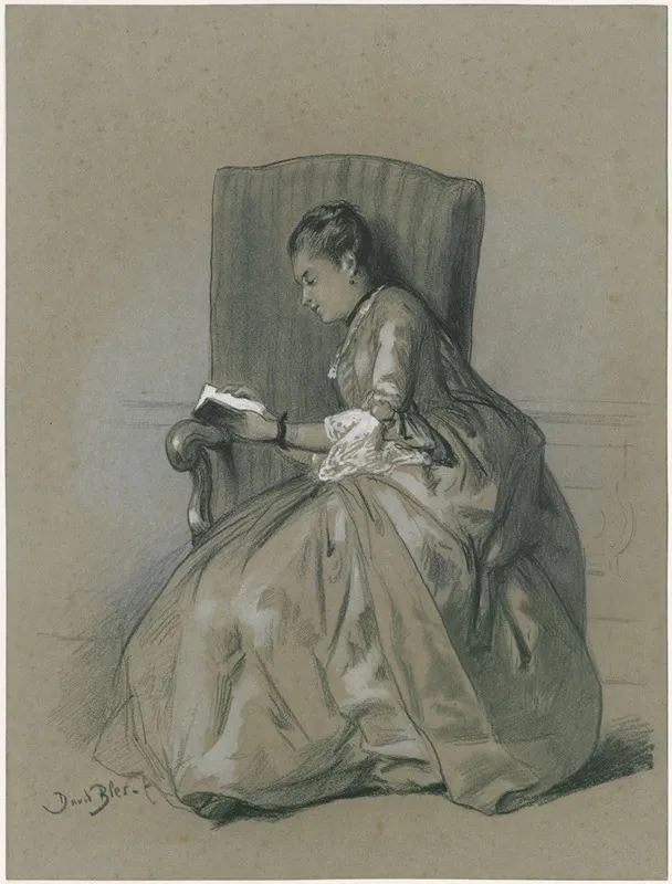 Young Woman Reading In A Chair