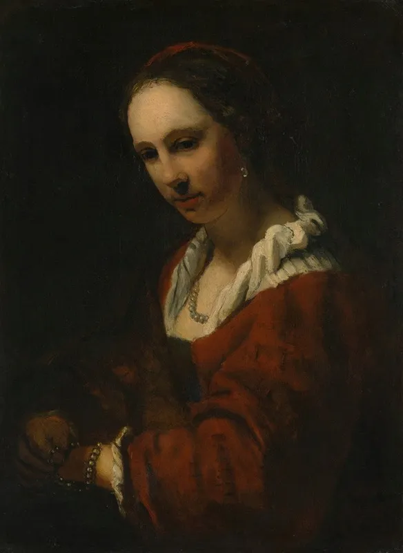 Young Woman With A Pearl Necklace 2 Wall Art by After Willem Drost - High-Resolution Digital Print