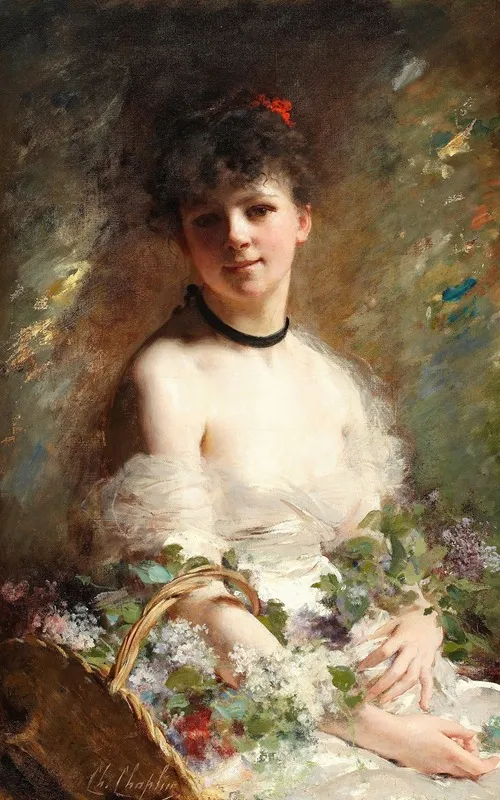 Young Woman With Flower Basket