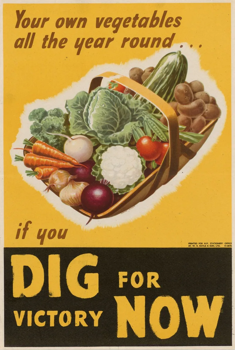 Your Own Vegetables All The Year Roundif You Dig For Victory Now Wall Art by Norman Wilson - High-Resolution Digital Print