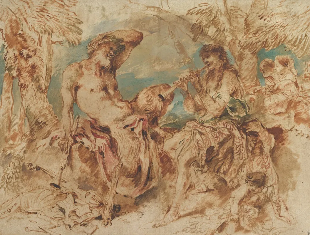 Youth Playing A Pipe For A Satyr 2
