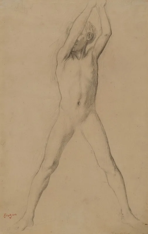 Youth With Arms Upraised