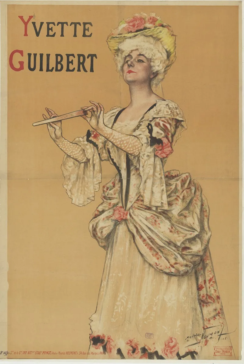 Yvette Guilbert 9 Wall Art by Maurice Louis Henri Neumont - High-Resolution Digital Print