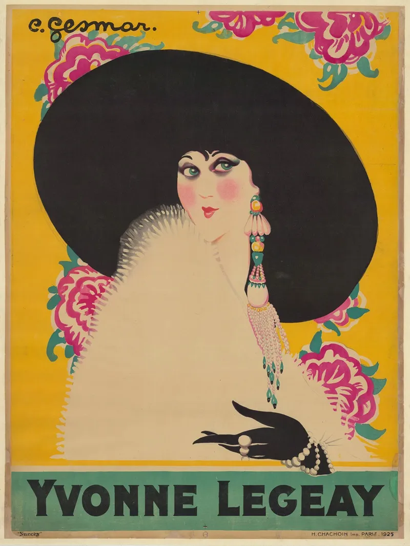 Yvonne Legeay Wall Art by Charles Gesmar - High-Resolution Digital Print