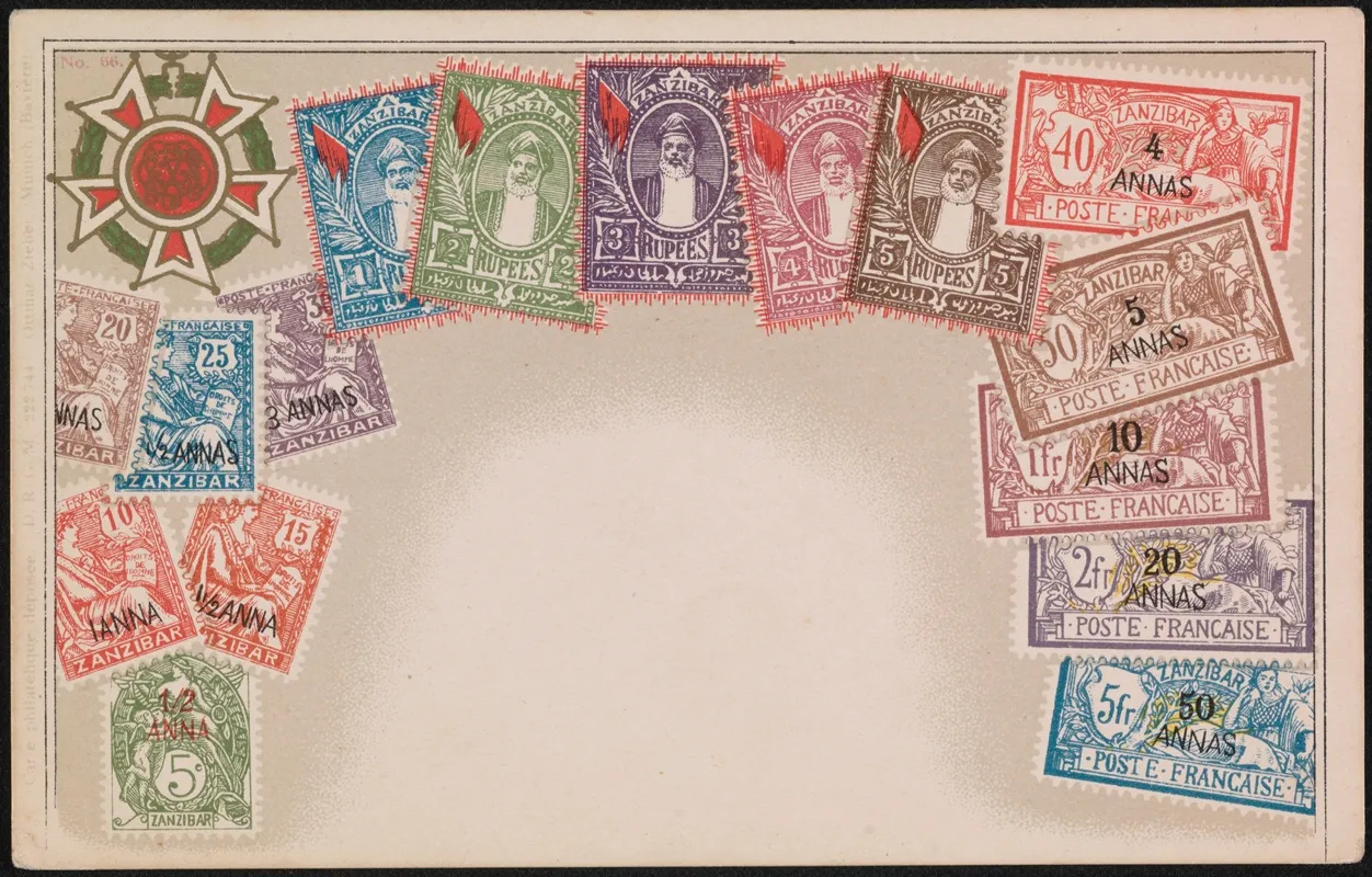 Zanzibar Postage Stamps Wall Art by Ottmar Zieher - High-Resolution Digital Print