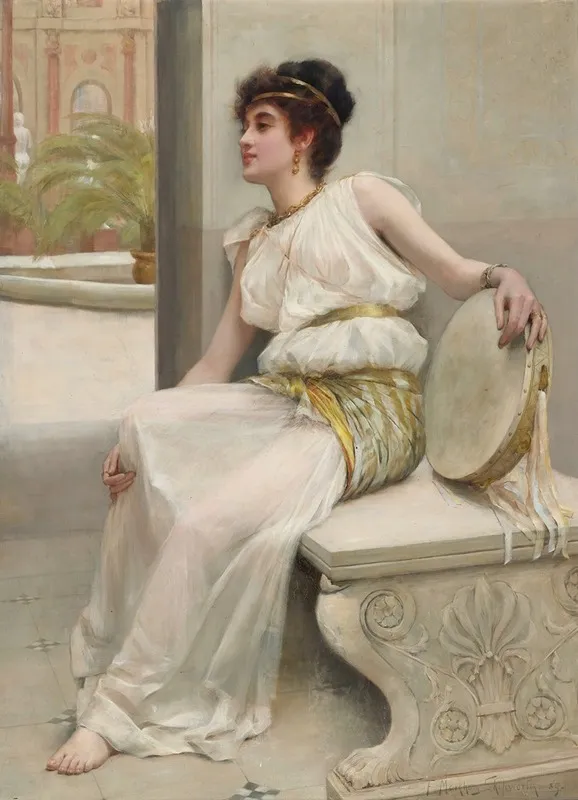Zara A Dancing Girl Wall Art by Frank Markham Skipworth - High-Resolution Digital Print