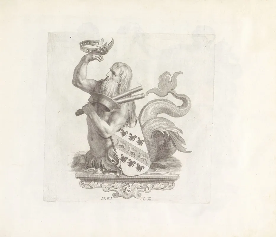 Zeemeerman Met Het Wapen Van Barbarigo Wall Art by Robert van Audenaerde - High-Resolution Digital Print