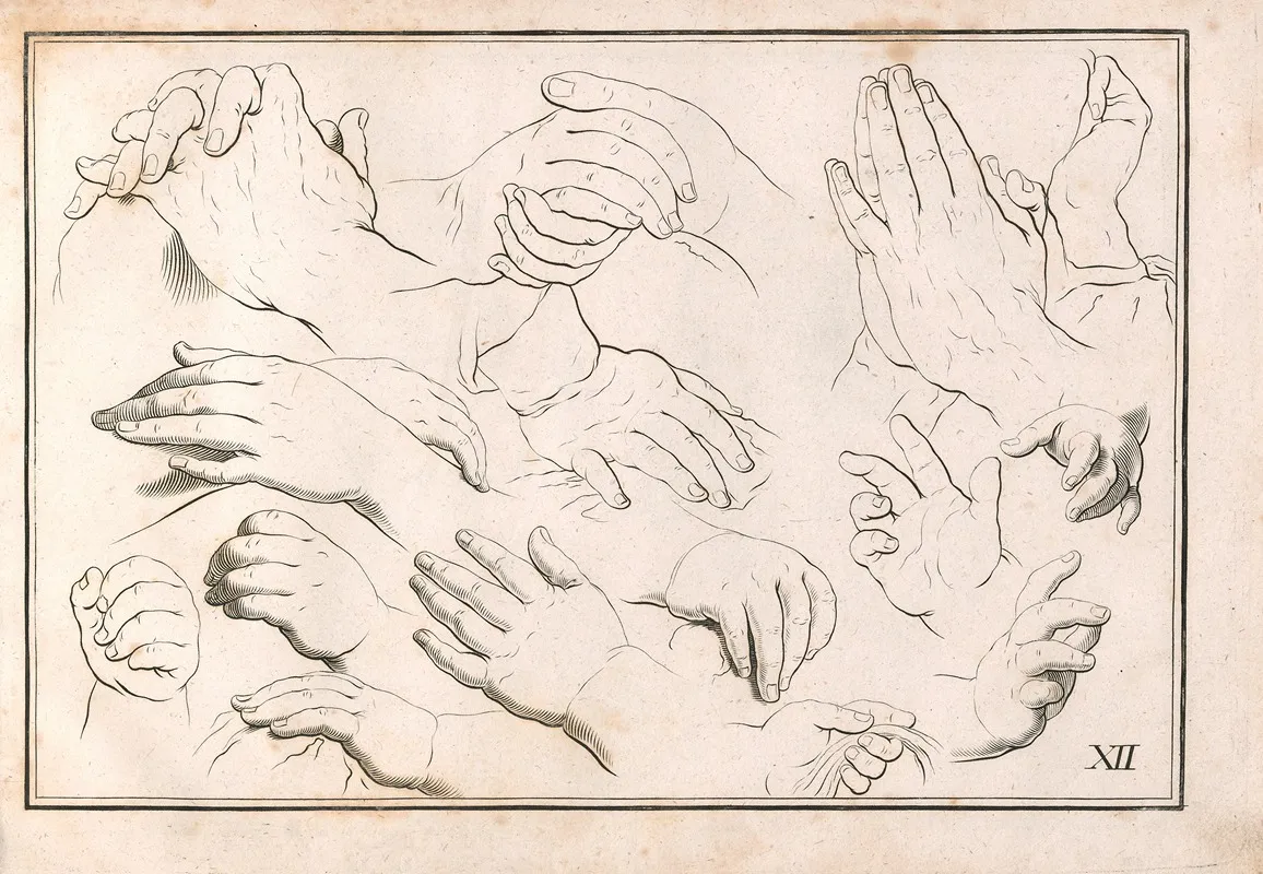 Zeichenbuch Für Künstler Und Liebhaber Der Freyen Handzeichnung Pl 13 Wall Art by Johann Quirin Jahn - High-Resolution Digital Print