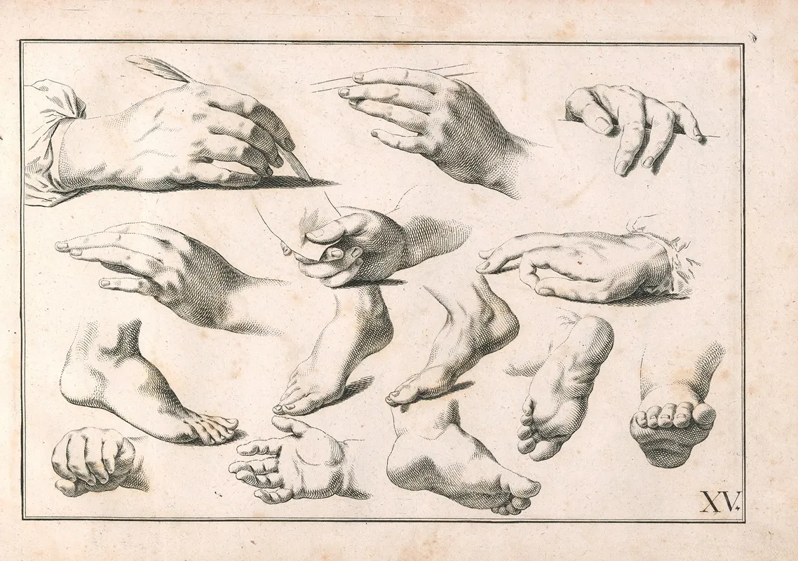 Zeichenbuch Für Künstler Und Liebhaber Der Freyen Handzeichnung Pl 16 Wall Art by Johann Quirin Jahn - High-Resolution Digital Print