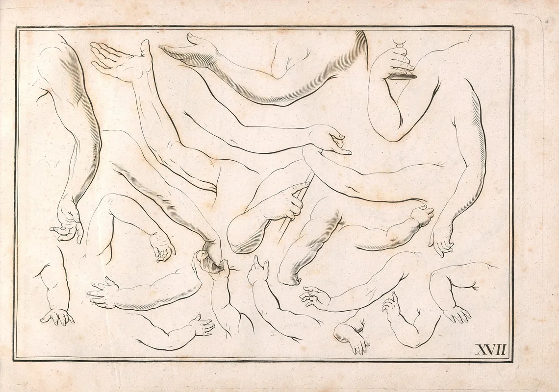 Zeichenbuch Für Künstler Und Liebhaber Der Freyen Handzeichnung Pl 17 Wall Art by Johann Quirin Jahn - High-Resolution Digital Print