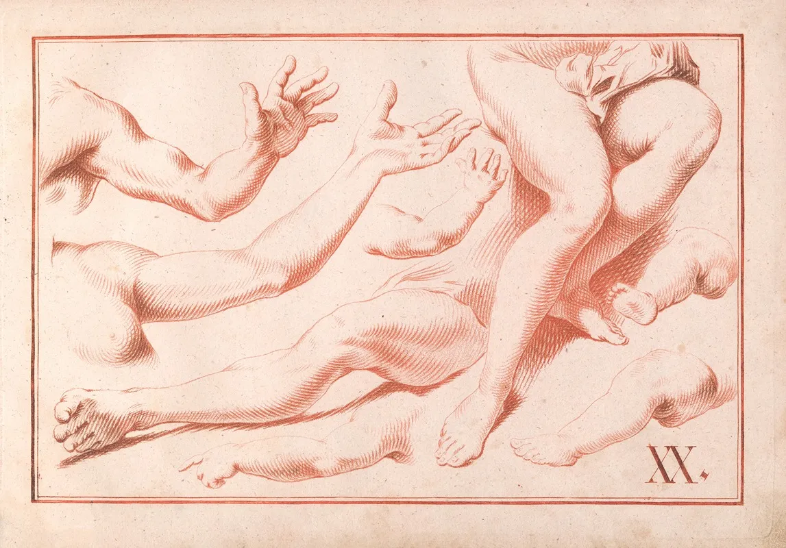 Zeichenbuch Für Künstler Und Liebhaber Der Freyen Handzeichnung Pl 20 Wall Art by Johann Quirin Jahn - High-Resolution Digital Print