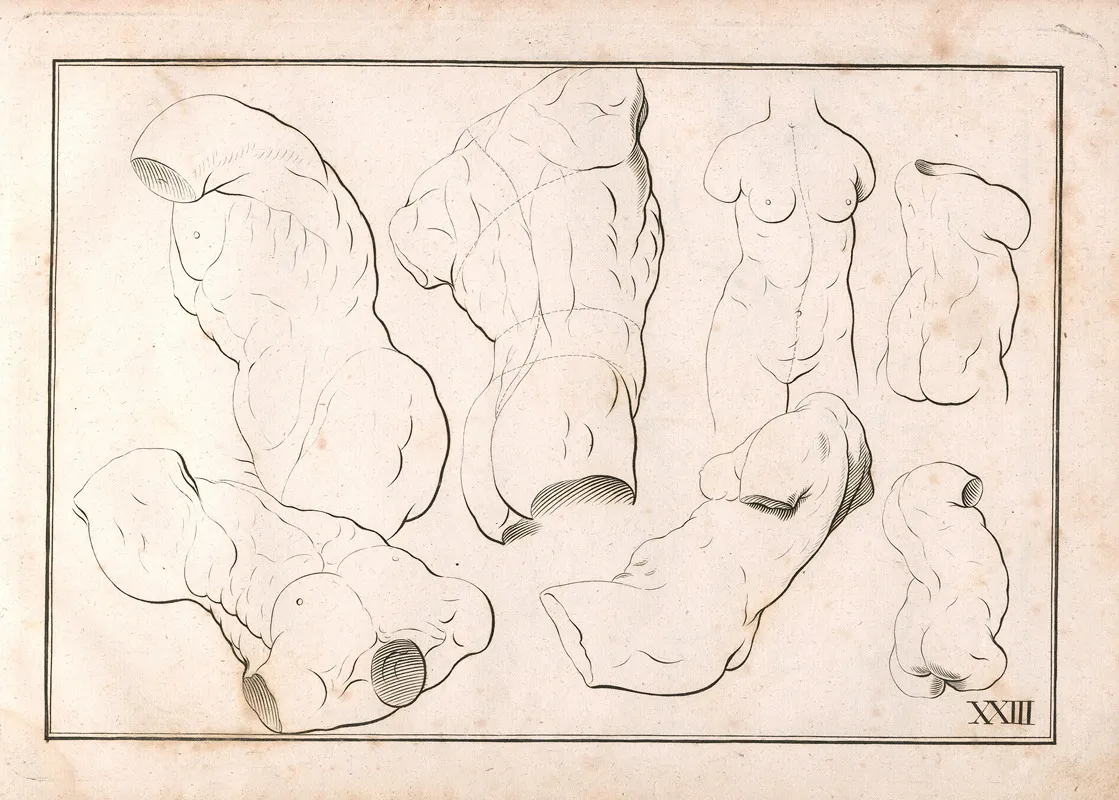 Zeichenbuch Fu%cc%88r Ku%cc%88nstler Und Liebhaber Der Freyen Handzeichnung Pl 23 Wall Art by Johann Quirin Jahn - High-Resolution Digital Print