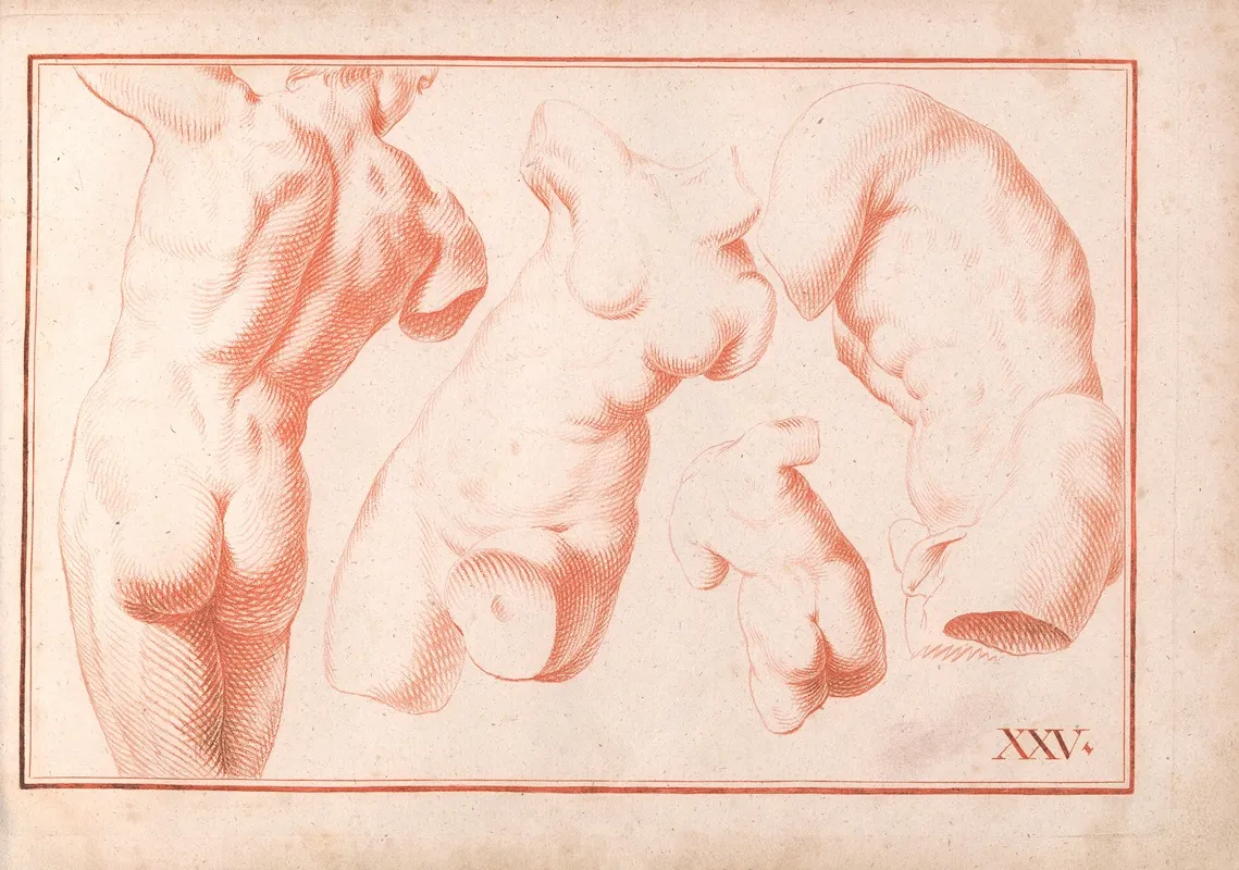 Zeichenbuch Fu%cc%88r Ku%cc%88nstler Und Liebhaber Der Freyen Handzeichnung Pl 25 Wall Art by Johann Quirin Jahn - High-Resolution Digital Print