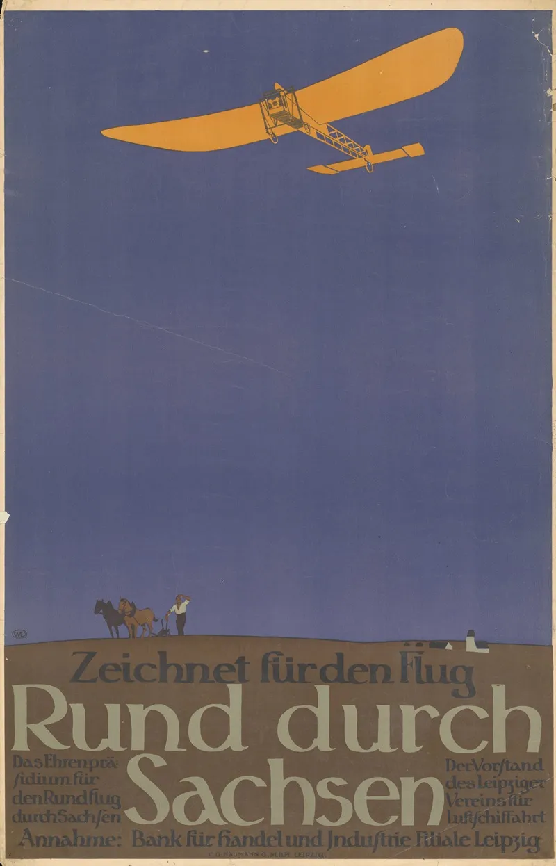Zeichnet Fur Den Flug Rund Durch Sachsen Wall Art by C. Naumann's Druckerei - High-Resolution Digital Print