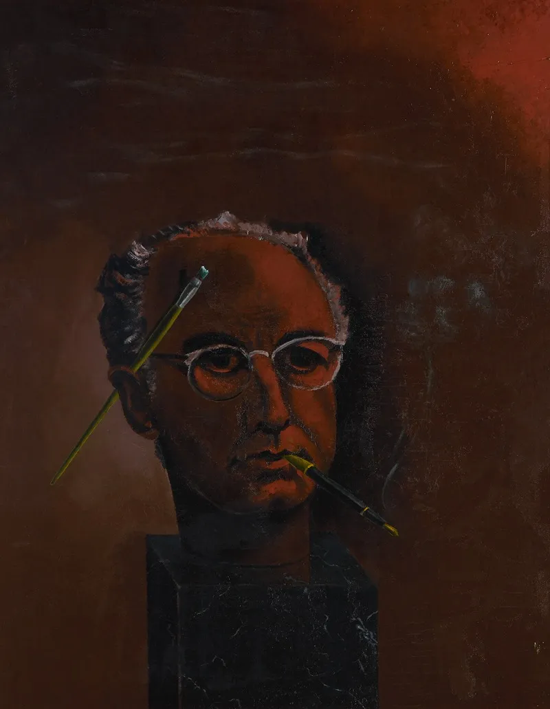 Zelfportret 17 Wall Art by Gaston Burssens - High-Resolution Digital Print