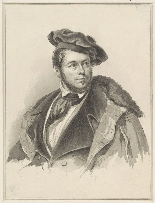 Zelfportret Van Willem George Frederik Heijmans Wall Art by Willem George Frederik Heijmans - High-Resolution Digital Print