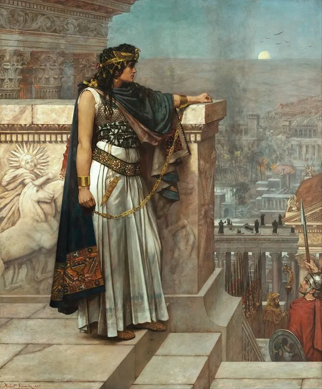 Zenobias Last Look On Palmyra Wall Art by Herbert Gustave Schmalz - High-Resolution Digital Print