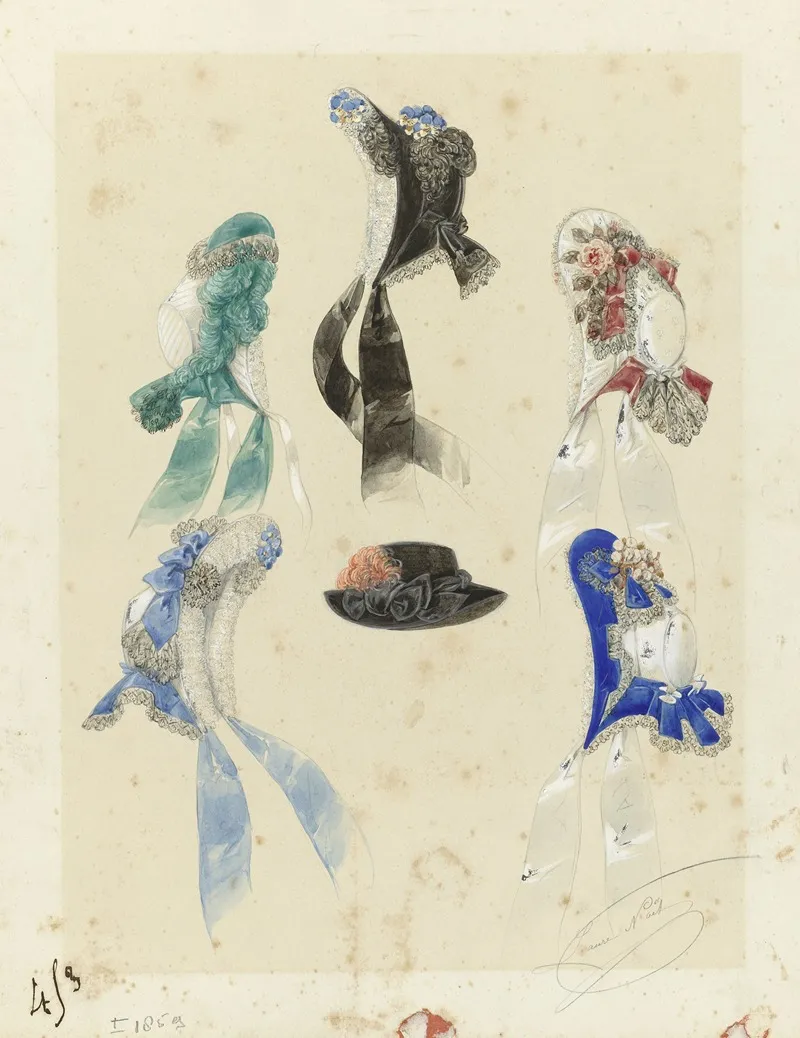 Zes Hoeden Wall Art by Laure Colin-Noël - High-Resolution Digital Print