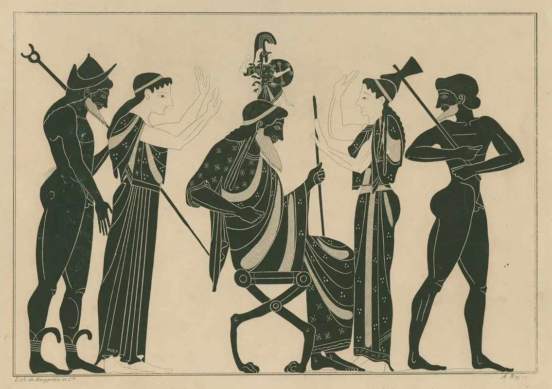 Zeus Gives Birth To Athena Wall Art by A. Rey - High-Resolution Digital Print