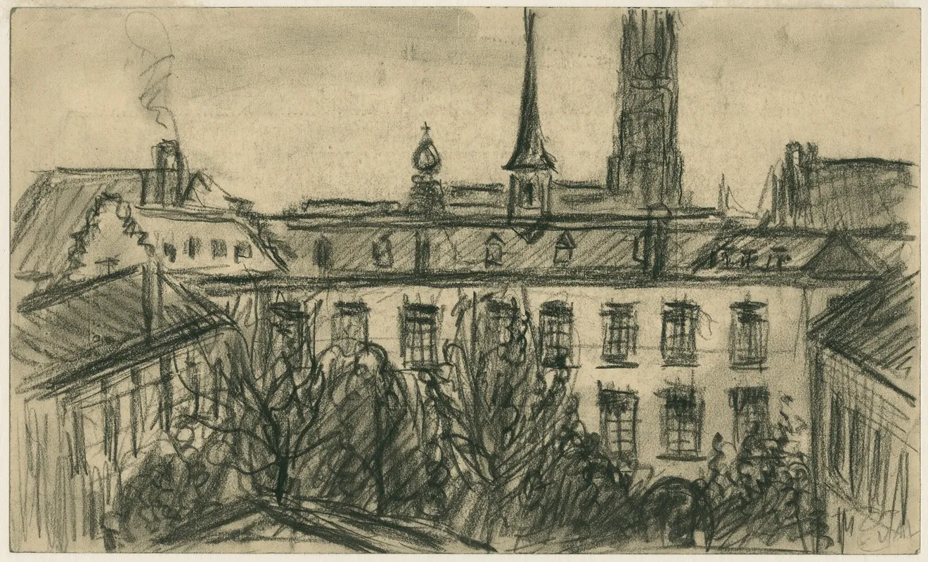 Zicht Op De Achterzijde Van Het Huis In De Sint Paulusstraat 30 Te Antwerpen