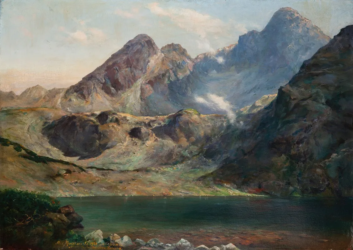 Zielony Staw Green Lake At The Foot Of Mounts Koscielec I Swinica