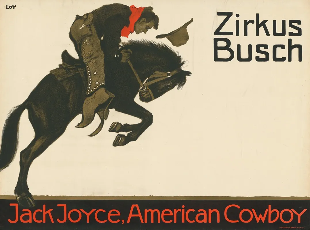 Zirkus Busch Jack Joyce American Cowboy Wall Art by Hollerbaum & Schmidt - High-Resolution Digital Print