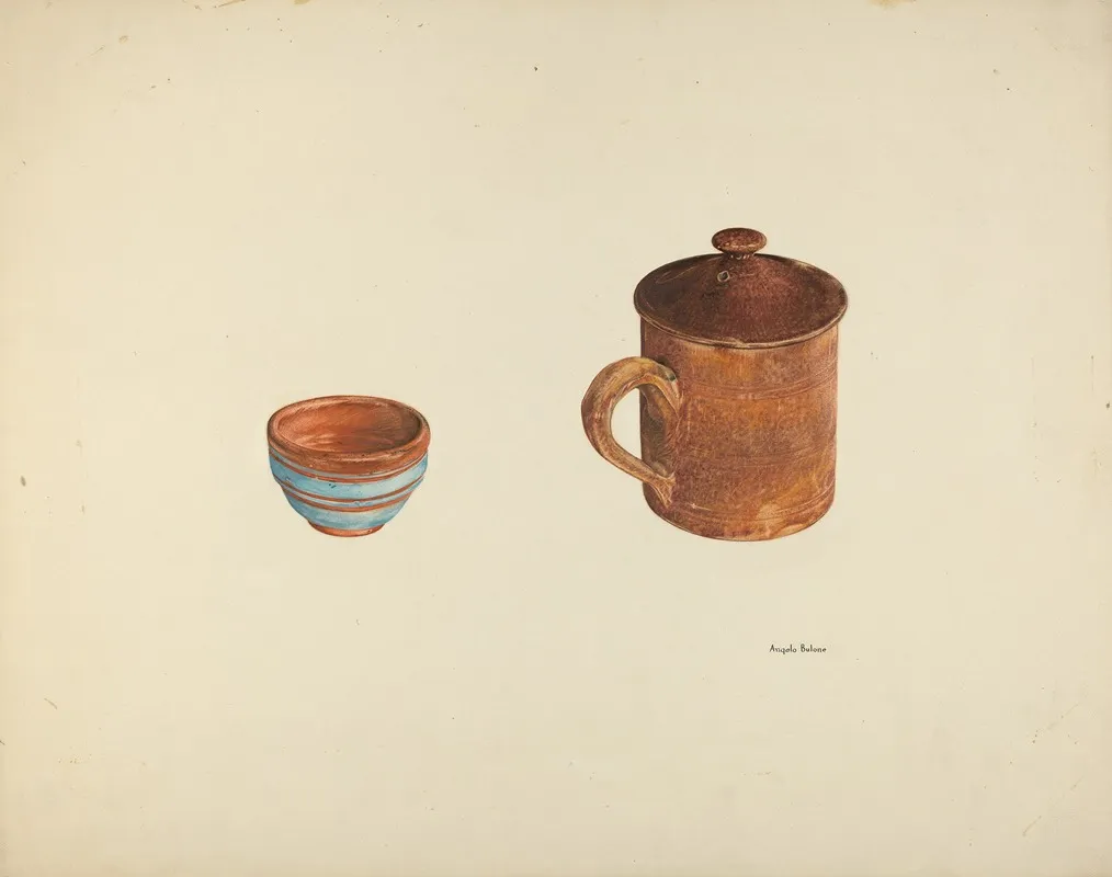 Zoar Dish And Coffee And Cider Cup W Lid