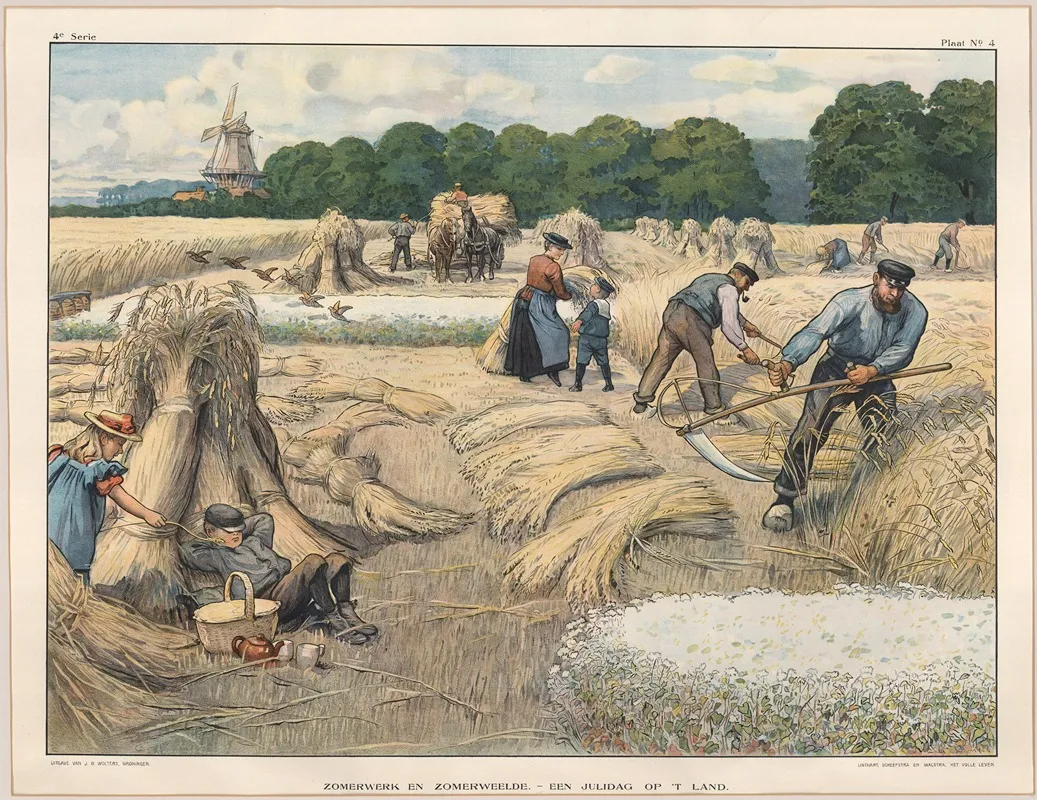 Zomerwerk En Zomerweelde Een Juligdag Opt Land