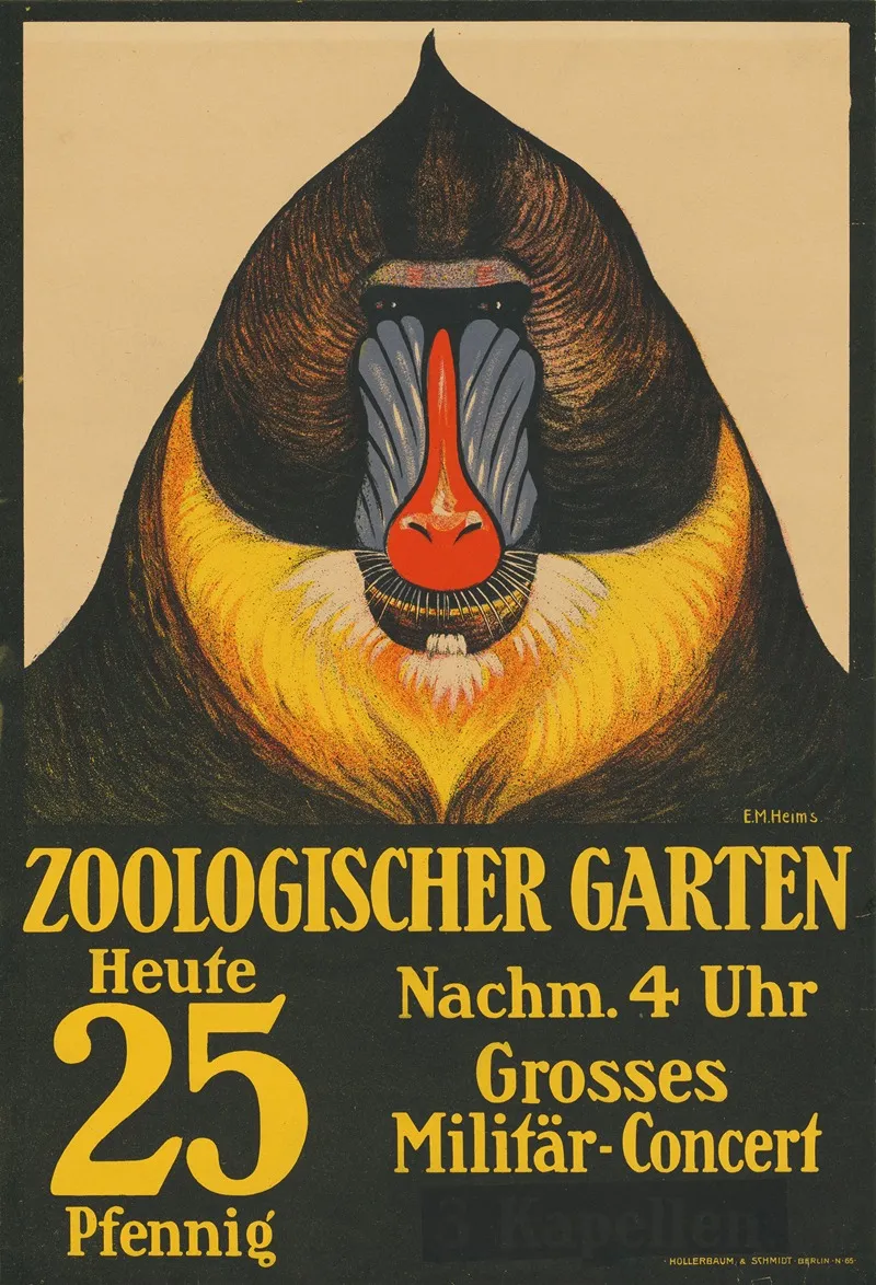 Zoologischer Garten Heute Nachmittag 4 Uhr Groses Militar Konzert Wall Art by Ernst M. Heims - High-Resolution Digital Print