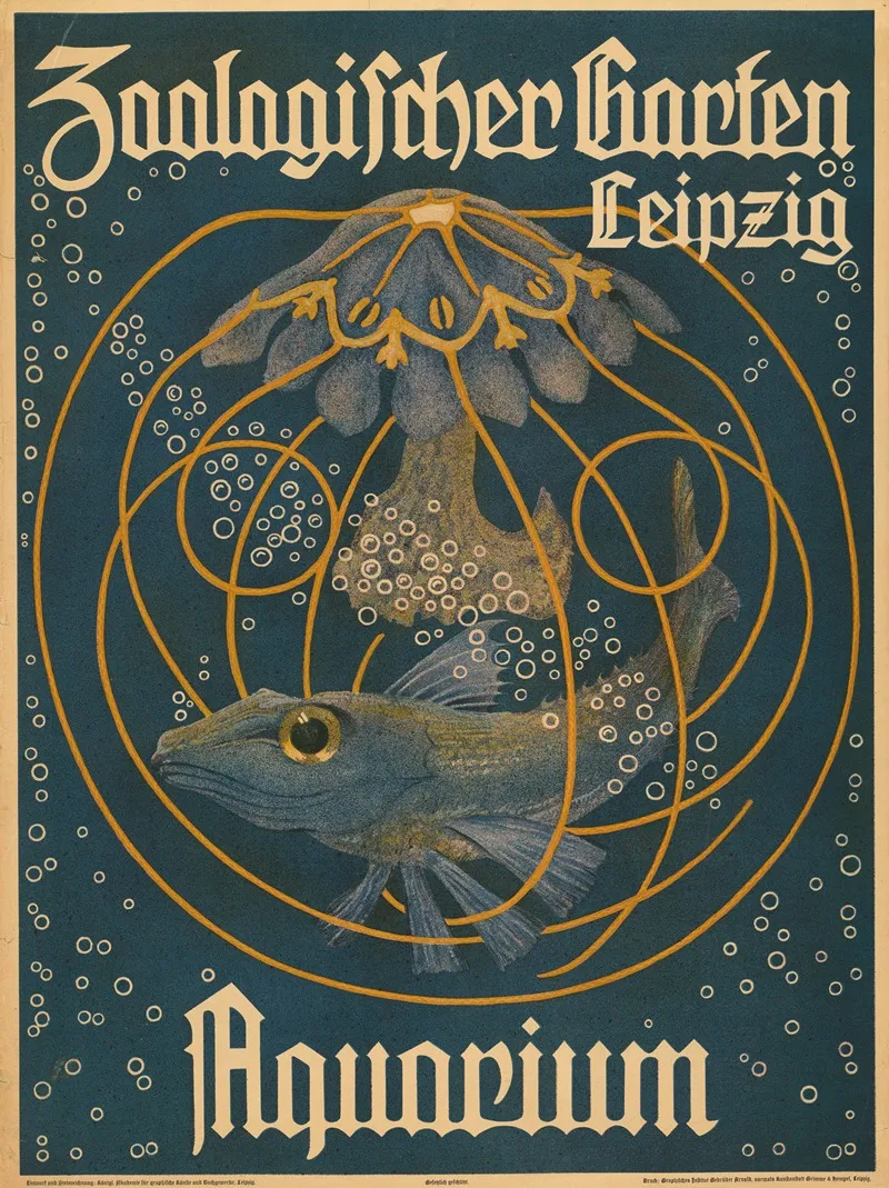 Zoologischer Garten Leipzig Aquarium Wall Art by Königliche Akademie für graphische Künste und Buchgewerbe - High-Resolution Digital Print