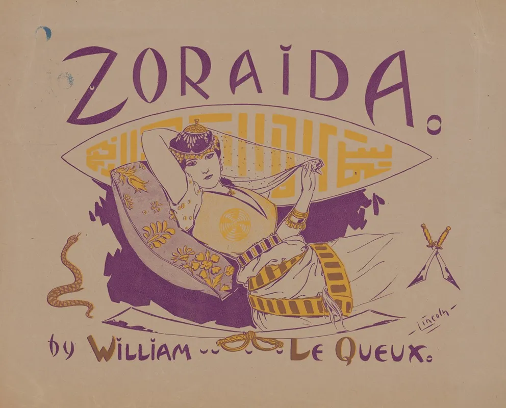 Zoraida By William Le Queux Wall Art by A.W.B. Lincoln - High-Resolution Digital Print