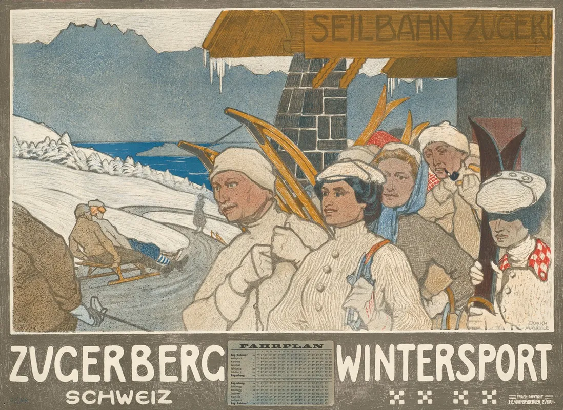 Zugerberg Wintersport Wall Art by Burkhard Mangold - High-Resolution Digital Print