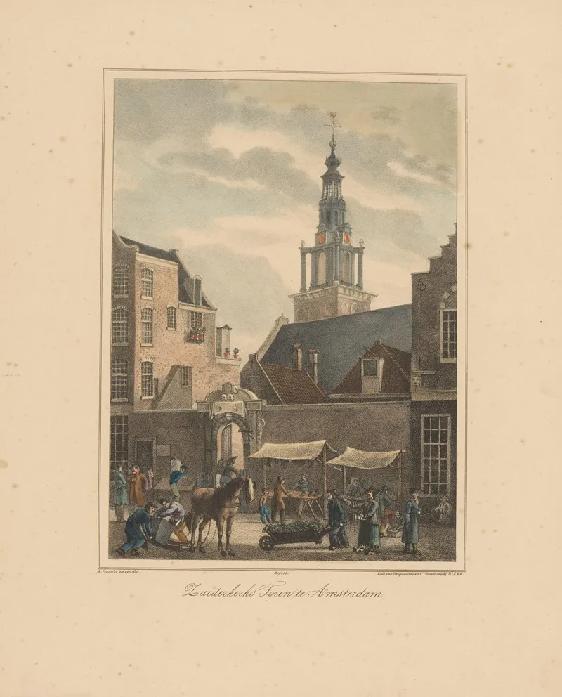 Zuiderkerks Toren Te Amsterdam Wall Art by Abraham Vinkeles - High-Resolution Digital Print