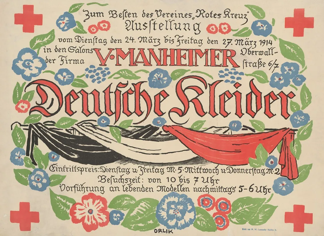 Zum Besten Des Vereines Rotes Kreuz V Mannheimer Deutsche Kleider