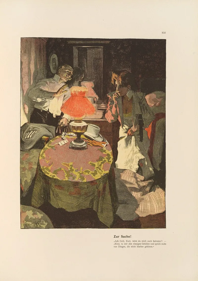 Zur Sache Wall Art by Ferdinand Freiherr von Reznicek - High-Resolution Digital Print